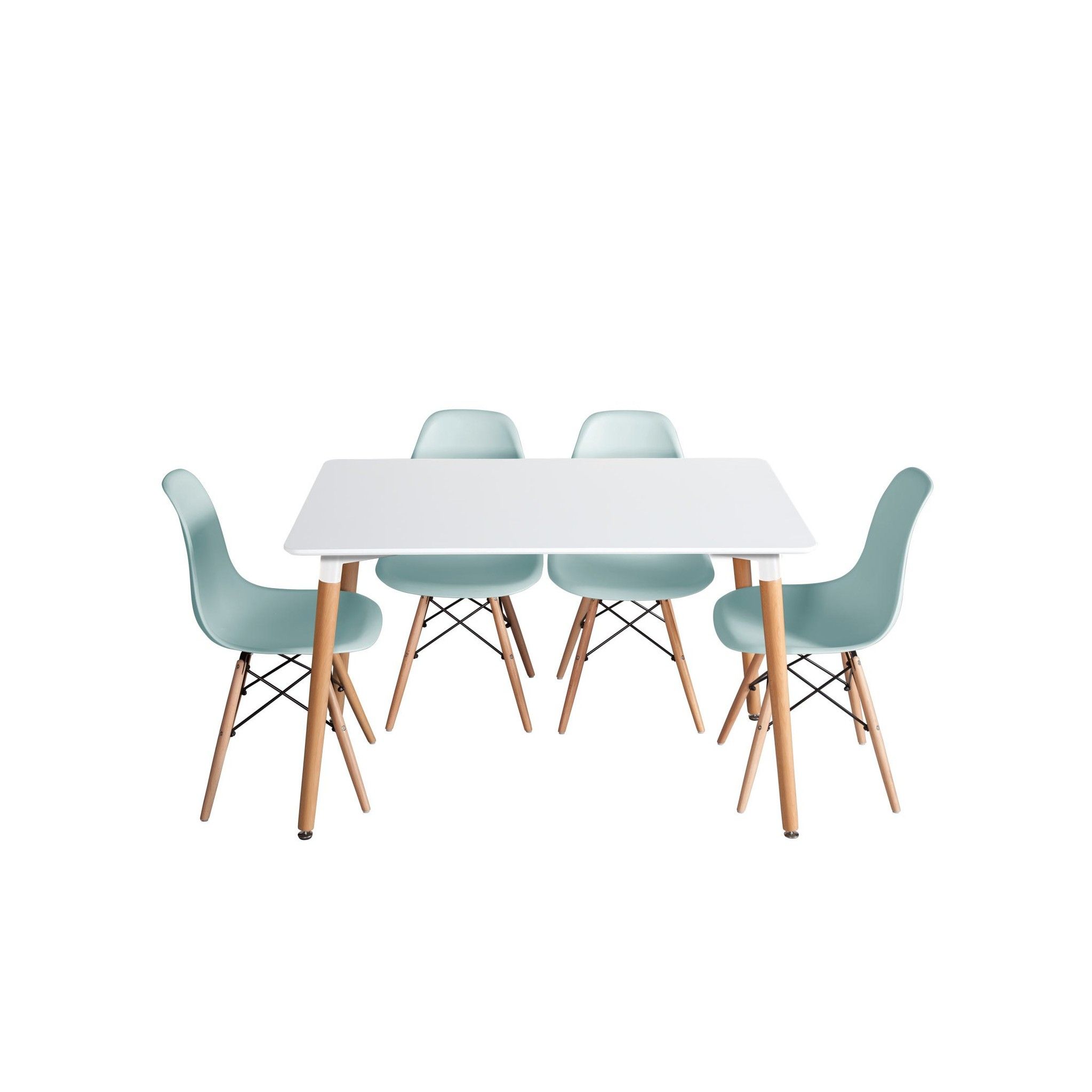 Elegante mesa y silla infantil colores blanco y madera