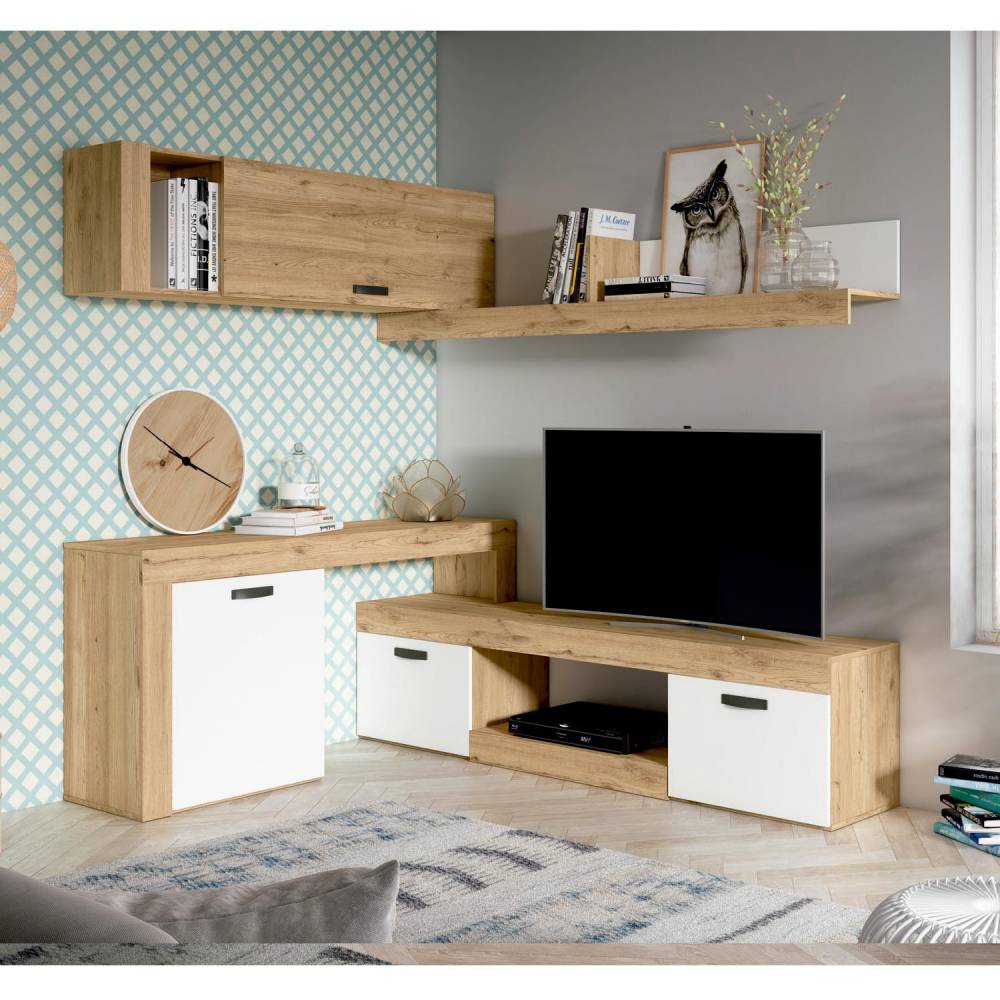 Muebles salón moderno Argos mesa tv + aparador + estantería
