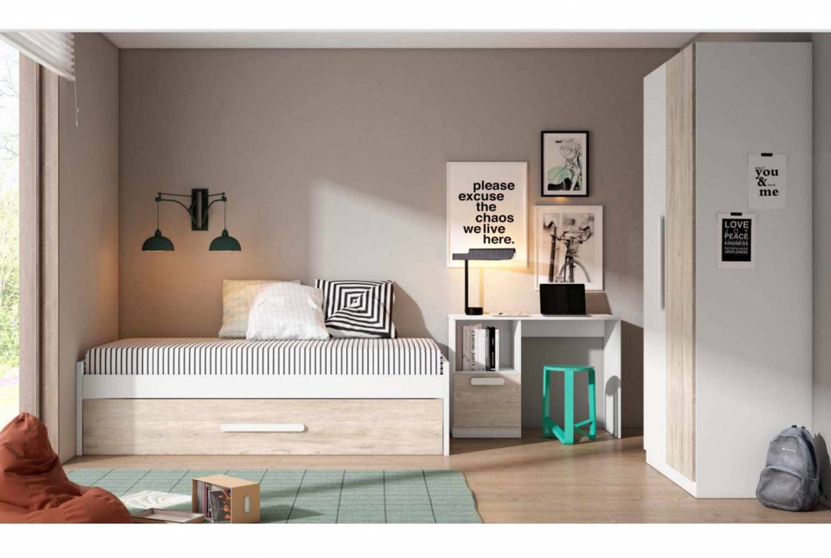 Conjunto Dormitorio Juvenil Con Cama Nido Estelle Venta Muebles Online